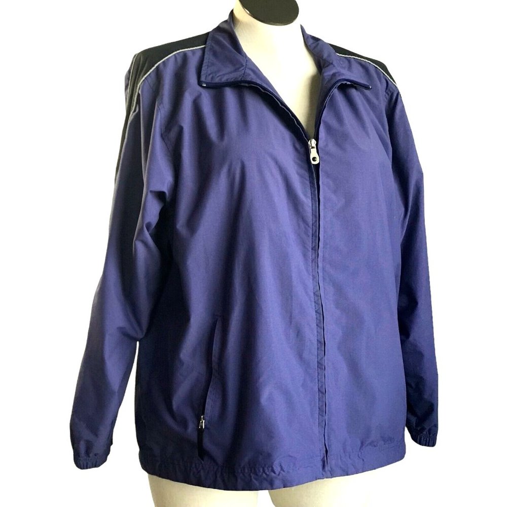 Lands End Soft Shell, Lined, Purple Outdoor Jacket, Size XL